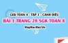 Giải bài 1 trang 28 Toán 8 Tập 1 SGK Cánh Diều